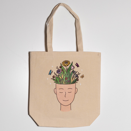 Plant Head Canvas Tote Bag