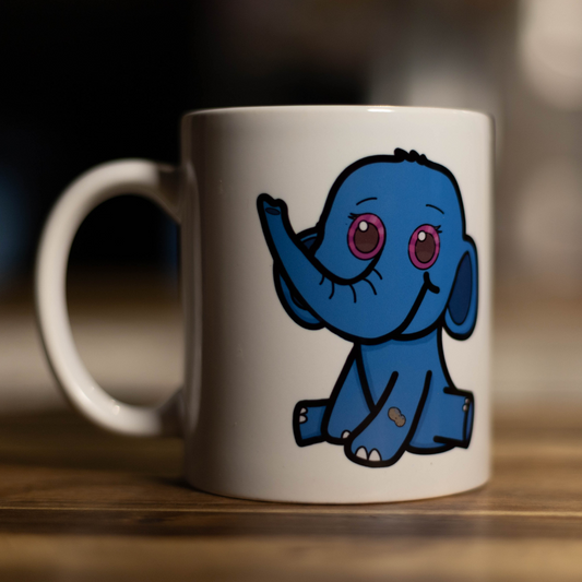 Elephant White 11oz Mug