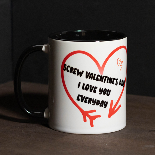 Valentines Day Black And White Mug