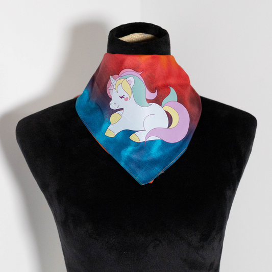 Rainbow Tie Dye Unicorn Bandana