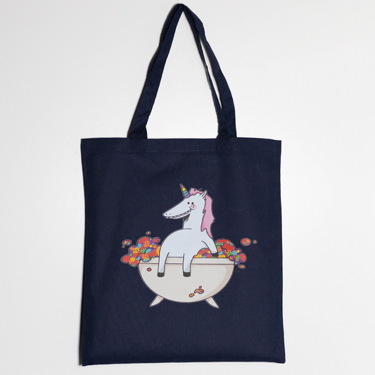 Bathtub Unicorn Tote Bag